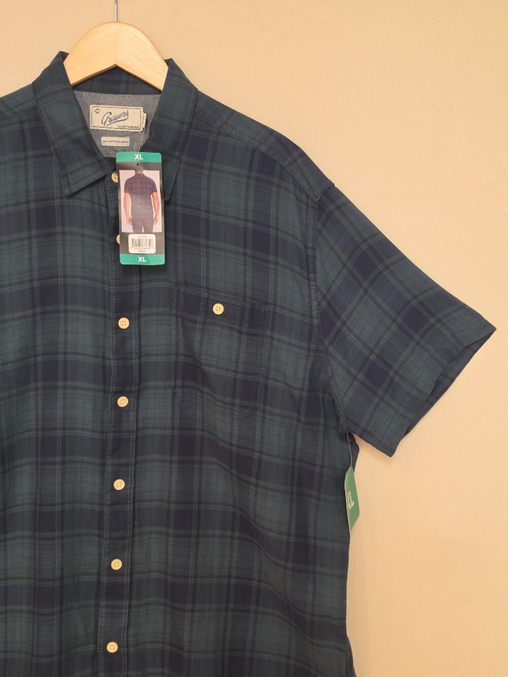 NWT Grayers Short Sleeve Button Down XL